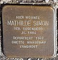 Stolperstein von Mathilde Simon