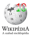 شعار خاص للاحتفال بالذكرى العاشرة لتأسيس ويكيبيديا المجرية