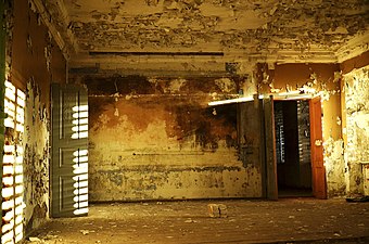 Mural painting in the Purila Manor, Estonia, almost erased by age