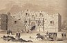 A drawing of the Alamo Mission in San Antonio from Gleason's Pictorial Drawing Room Companion