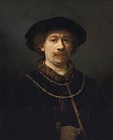 Self-portrait wearing a hat and two Chains, c. 1642—1643, Thyssen-Bornemisza Museum, Madrid.