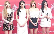 Blackpink on the red carpet of the 2019 Golden Disc Awards