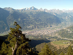 View of the city of Aosta