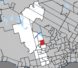 Location within La Vallée-de-la-Gatineau RCM.