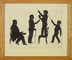 Cut Silhouette of Four Full Figures, 19th century (Brooklyn Museum)