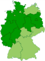 Former Prussian territories in Germany (2008)