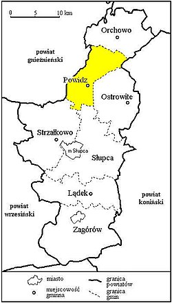 Розташування Гміна Повідз