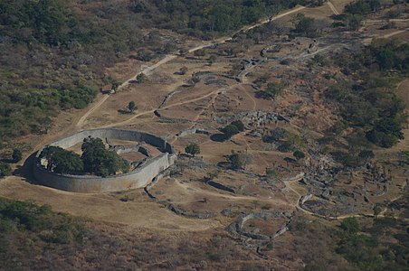 Vue aérienne du site.