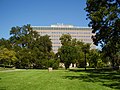 The Sam Houston State Office Building houses the headquarters of the Texas Ethics Commission and the Texas State Preservation Board