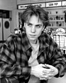 Image 84Jonathan Brandis in a Grunge-style flannel shirt and curtained hair in 1993 (from 1990s in fashion)