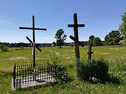 Wayside orthodox cross in Kołpaki