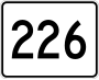 Route 226 marker