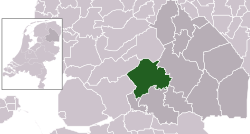 Highlighted position of Westerveld in a municipal map of Drenthe