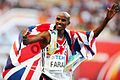 Image 59Mo Farah is the most successful British track athlete in modern Olympic Games history, winning the 5000 m and 10,000 m events at two Olympic Games. (from Culture of the United Kingdom)