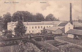 La papeterie de Mont St Guibert en 1907.