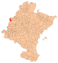 Localização do município de Olazagutía em Navarra