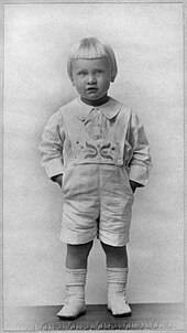 A young boy circa 1916.