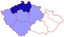 Location of the Diocese of Litoměřice (dark blue)