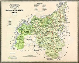 Comitato di Szabolcs – Mappa