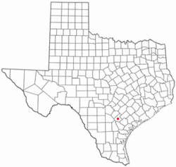 Location of Karnes City, Texas