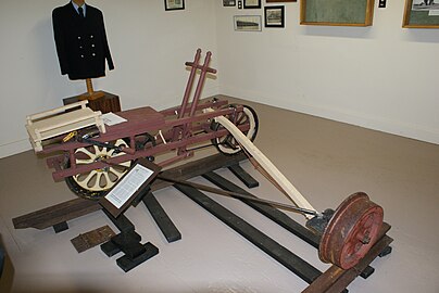 Three-wheeled draisine at the Saskatchewan Railway Museum exhibited by a railway history museum in Metelen, Germany