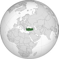 Location of Türkiye
