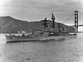 USS Oklahoma City steams out San Francisco Bay on 16 November 1960.