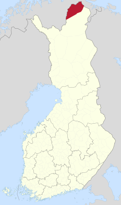 Location of Utsjoki in Finland