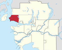 Location of West Vancouver in Metro Vancouver