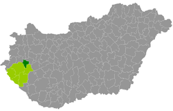 Zalaszentgrót District within Hungary and Zala County.