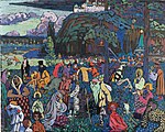 Das bunte Leben / Det färgglada livet (1907), 130 x 162,5 cm, på Lenbachhaus i München