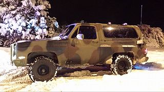 1984 M1009 CUCV in the snow
