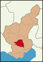 Map showing Sarıçam District in Adana Province