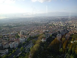 The view from Atakule to Çankaya.