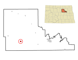 Location of Maddock, North Dakota