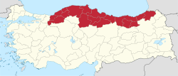 Location of Black Sea Region