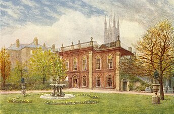 Bradmore House, Queen Caroline Street, Hammersmith: all that survives of Butterwick Manor. 1904 lithograph by Philip Norman
