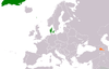 Location map for Armenia and Denmark.