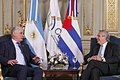 Diaz-Canel and Argentina's President Alberto Fernández, 25 January 2023
