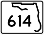 State Road 614 and County Road 614 marker