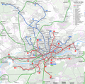 Plan du réseau des transports.