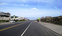 At the intersection of Route 36 and Central Avenue