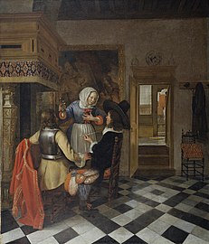 Hendrick van der Burgh, Drinkers before the Fireplace, 1660[306]