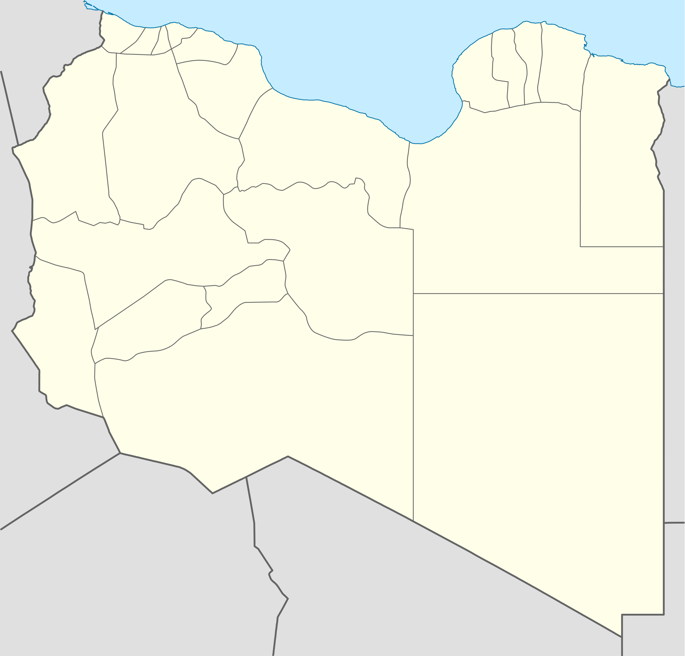Libyan Civil War detailed map/doc is located in Libya
