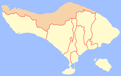 Location within Bali