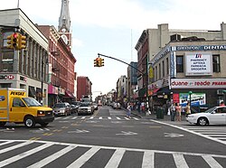 Manhattan Avenue, a busy street in Greenpoint, Brooklyn