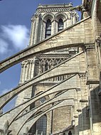 Flying buttresses of Notre Dame de Paris (c. 1230)