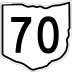 State Route 70 marker