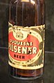 Old bottle of Duquesne Pilsener circa 1899 showing the Fort Pitt Blockhouse mislabeled as "Fort Duquesne".