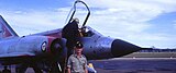 QUS Instructor with a Mirage fighter at Amberley c. 1968